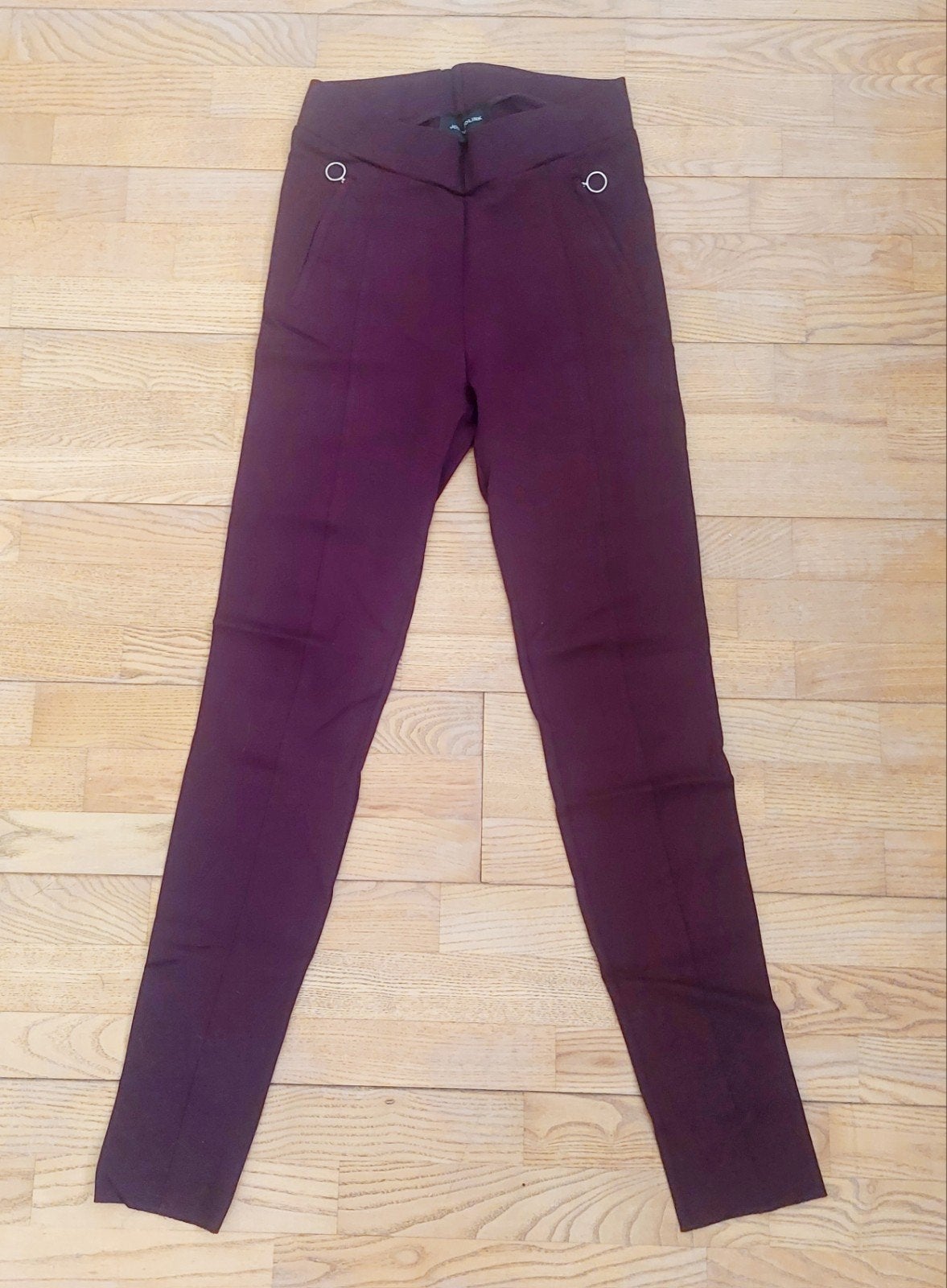 Joline Jolink Skinny Broek Bordeauxrood Maat S, Kleding | Dames, Broeken en Pantalons, Maat 36 (S), Rood, Verzenden