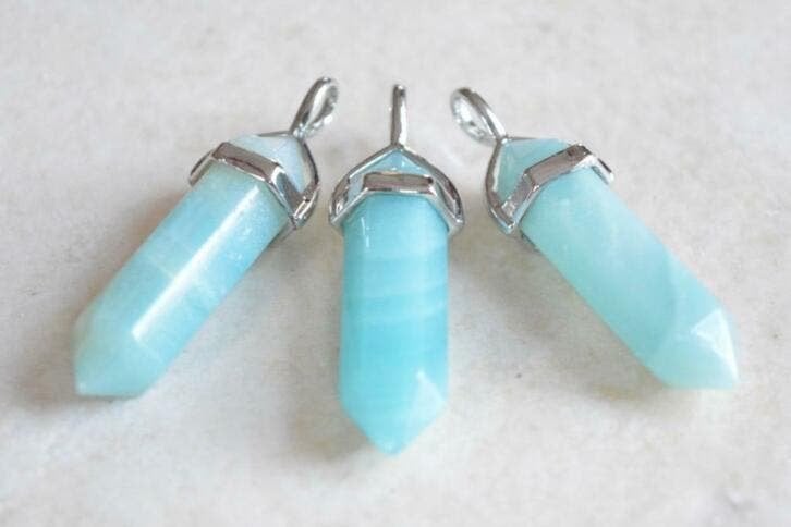 Amazoniet punt hanger, Sieraden, Tassen en Uiterlijk, Nieuw, Ophalen of Verzenden, Nvt, Nvt