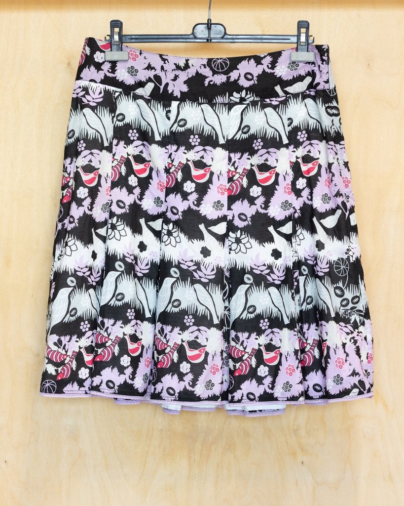 Oilily mooie 100% katoenen rok roze, lila print, vogels 40 M, Kleding | Dames, Maat 38/40 (M), Oilily, Ophalen of Verzenden, Zo goed als nieuw