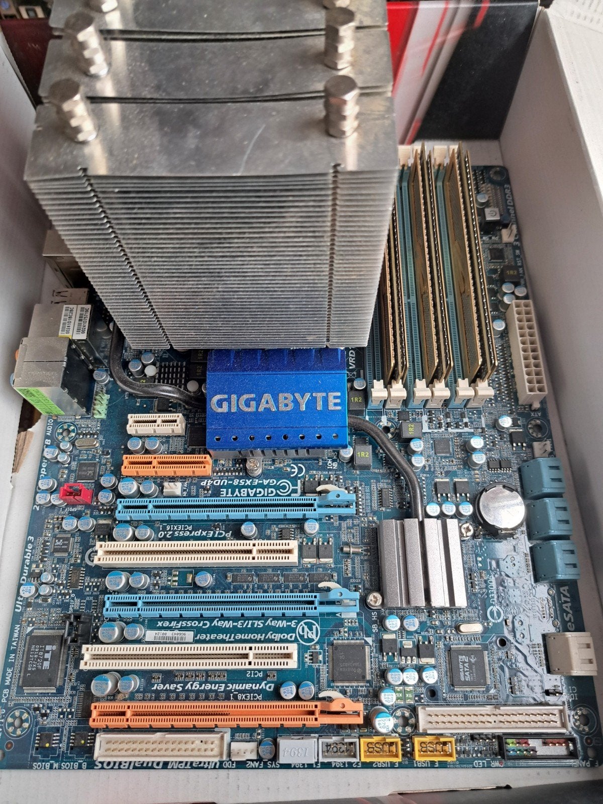Zeldzame GA-EX58-UD4P mobo met i7 CPU en 3 RAM sticks, Computers en Software, Ophalen