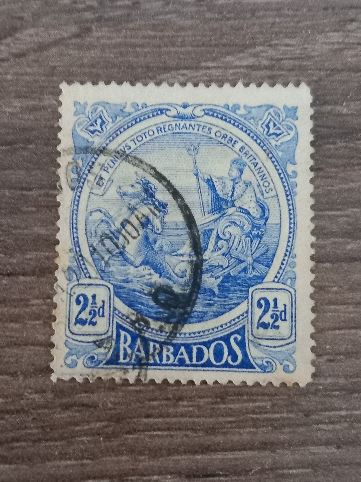 Vintage postzegel Barbados 2½d - Gestempeld, Verzenden, Overige landen, Gestempeld