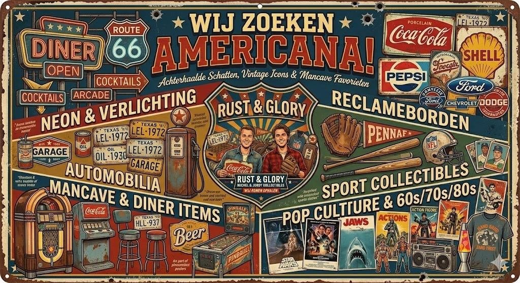 Gezocht Vintage borden, neons en collectibles, Ophalen of Verzenden, Gebruikt
