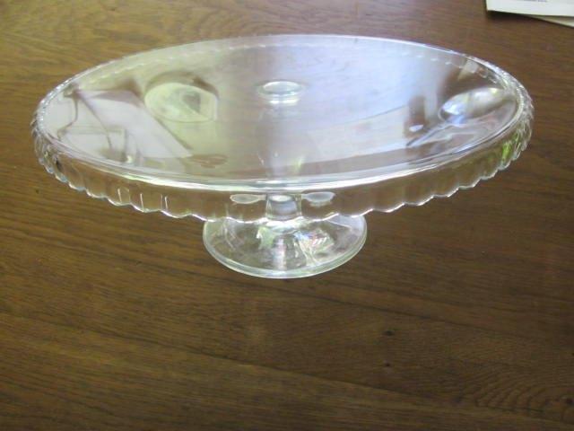 Groot taartplateau glas als nieuw, Ophalen of Verzenden, Zo goed als nieuw