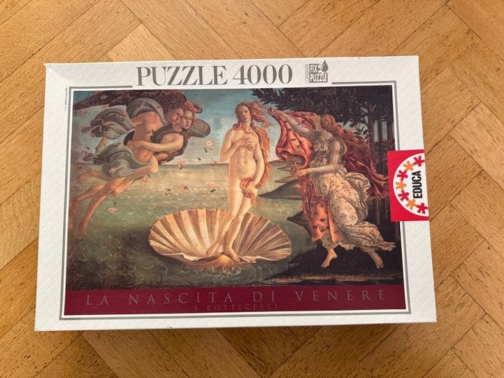 Educa 4000 stukjes puzzel - De Geboorte van Venus, Ophalen of Verzenden, Meer dan 1500 stukjes, Gebruikt, Legpuzzel