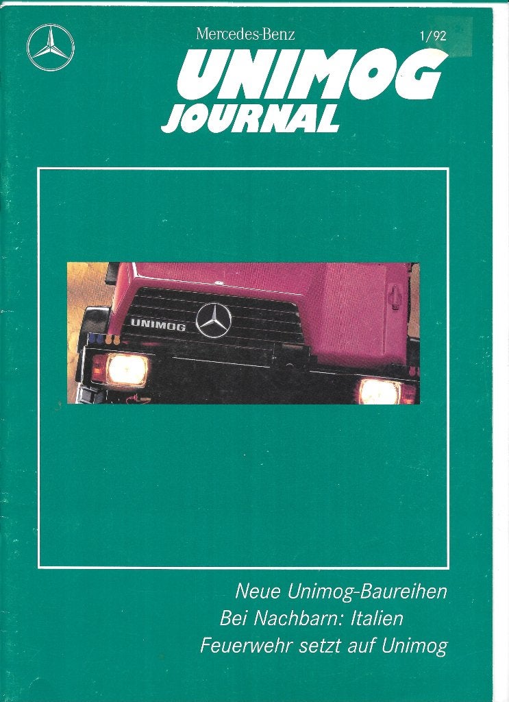 MERCEDES UNIMOG Journal  1992, Boeken, Auto's | Folders en Tijdschriften, Ophalen of Verzenden, Zo goed als nieuw, Mercedes