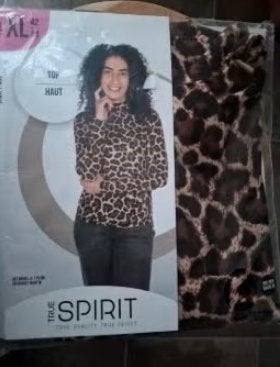 Nieuw Tijgerprint top merk spirit maat M nieuw in verpakking, Kleding | Dames, Tops, Maat 38/40 (M), Bruin, Nieuw, Ophalen of Verzenden