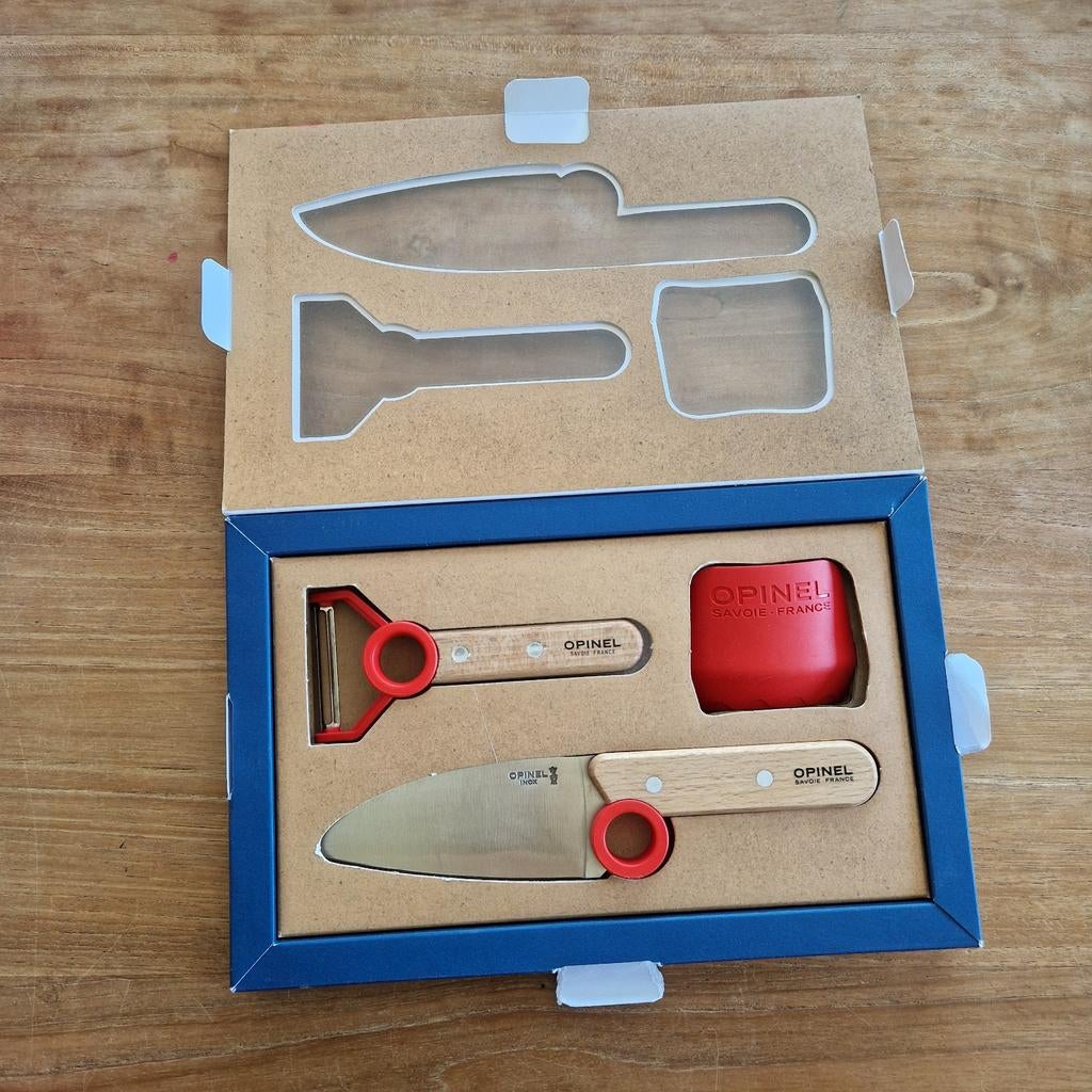 Opinel Le Petit Chef - Kindermes en dunschiller set, Overige typen, Hout, Nieuw, Ophalen of Verzenden