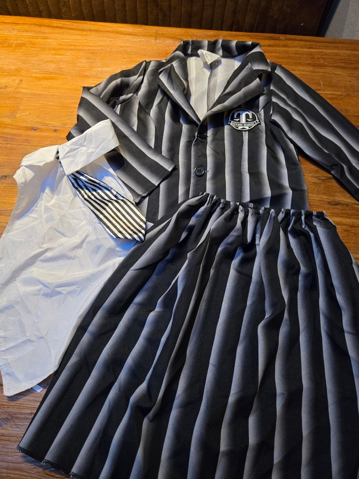 Verkleedkleding, Toffe Set. 7-9 Jaar. Meisje Gothic School, Ophalen of Verzenden, Zo goed als nieuw, 122 t/m 128, Meisje