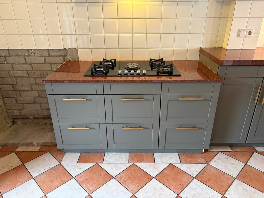 Keukenblok, Ophalen, Gebruikt, Graniet of Steen, Enkelwandige keuken