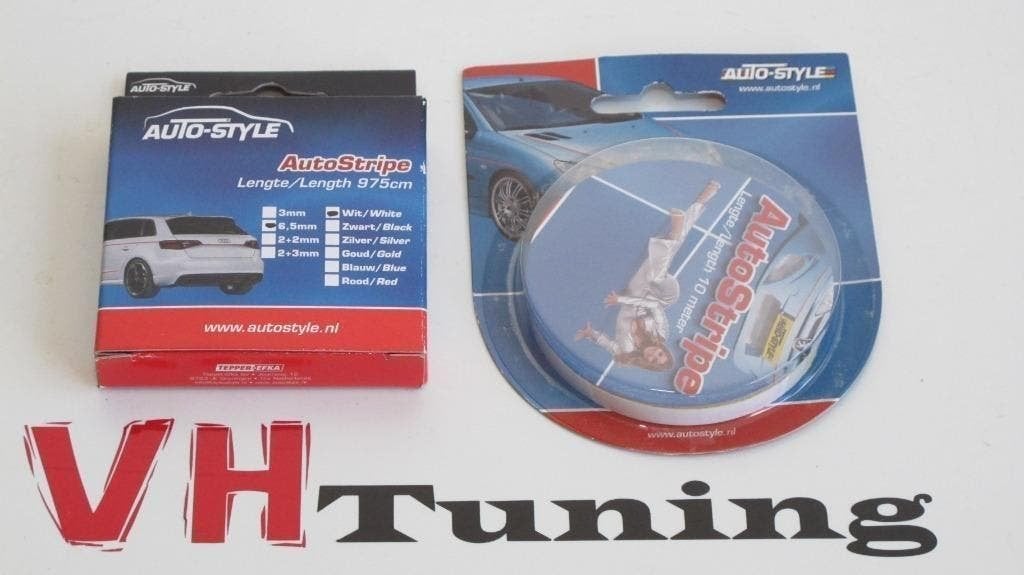 Autostyle SY C2502 Universele zelfklevende striping Wit, Ophalen of Verzenden