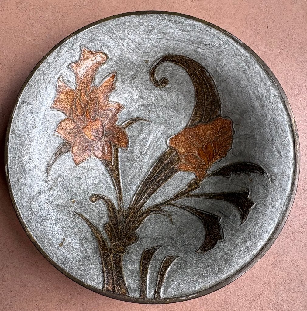 Fraai messing cloisonné schaaltje, jaren '70, Schaal, Rond, Ophalen of Verzenden, Zo goed als nieuw