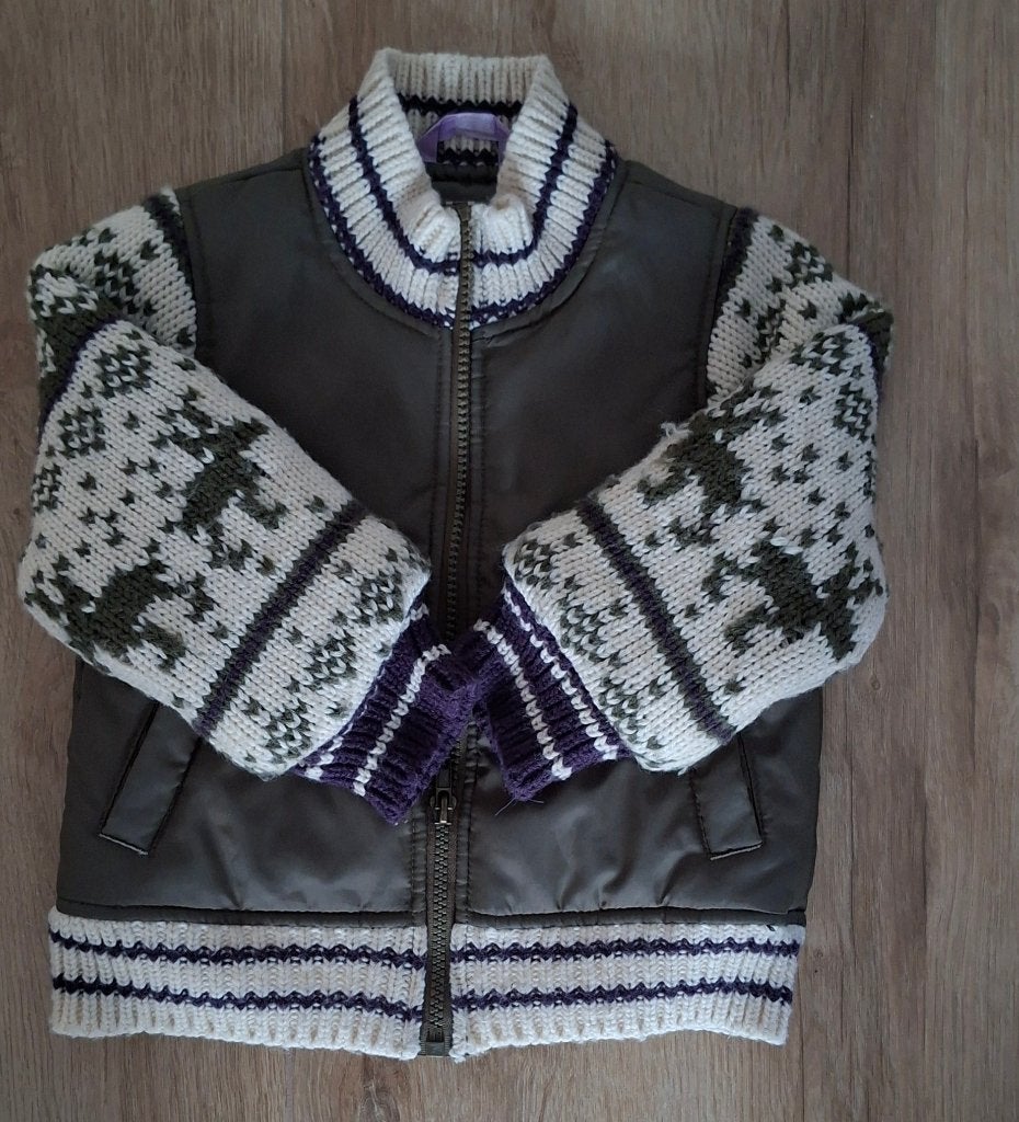 Jas, mt 86 hema, groen met breisel, Kinderen en Baby's, Gebruikt, Jongetje of Meisje, Ophalen of Verzenden, Jasje