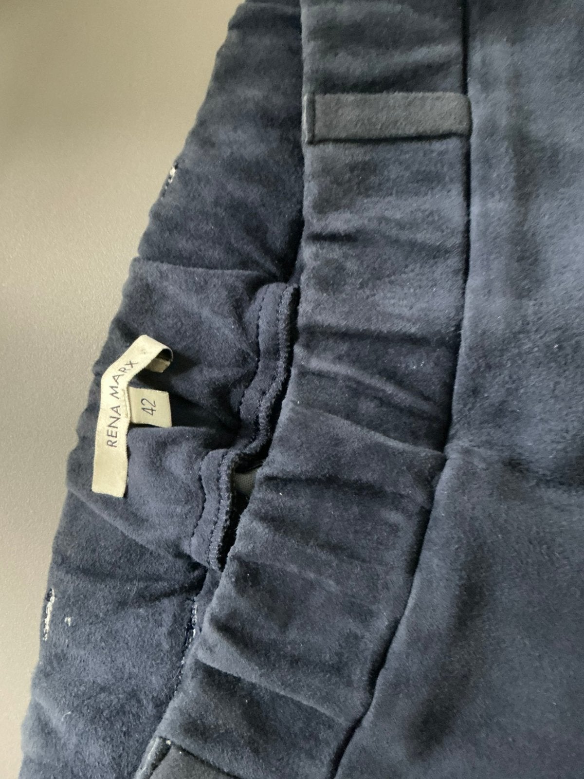 Suède broek van Rena Marx maat 42, Kleding | Dames, Blauw, Maat 42/44 (L), Ophalen of Verzenden, Lang