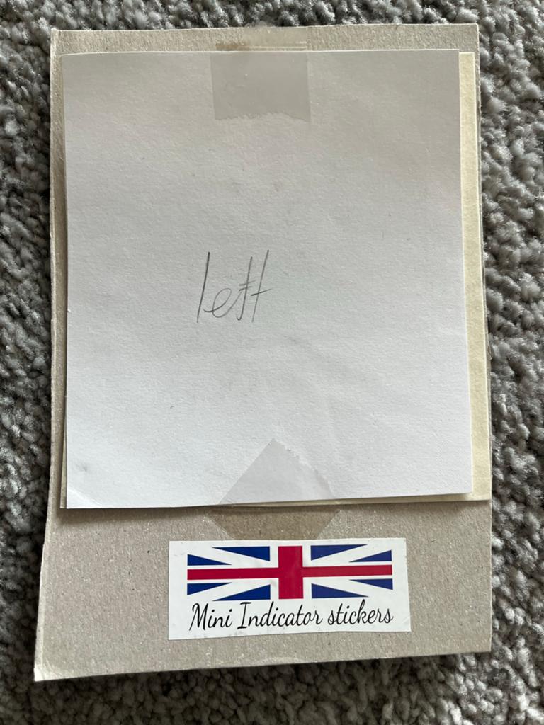 Mini Clubman One Richtingaanwijzer sticker Engelse Vlag, Ophalen of Verzenden