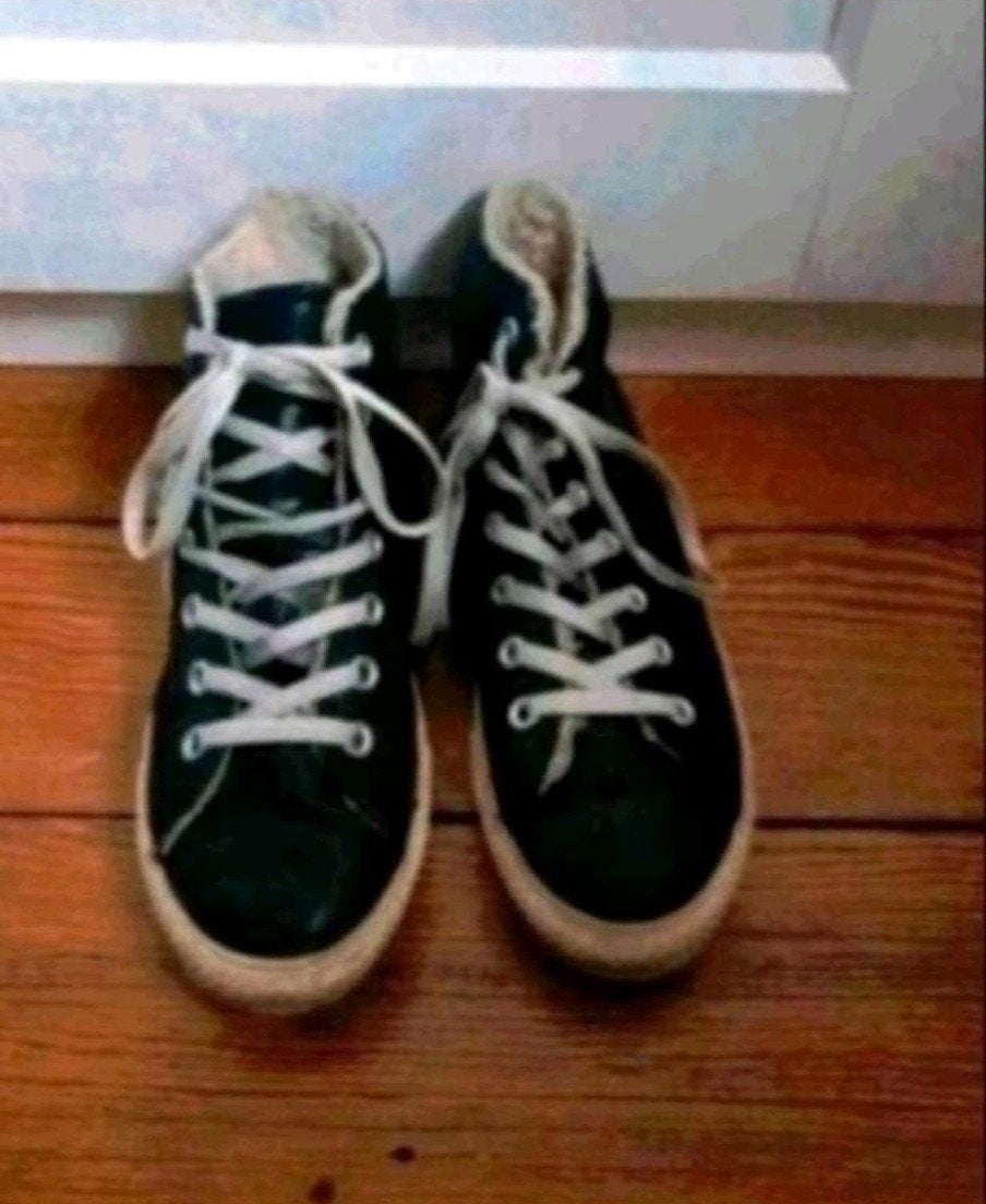 All Star Converse zwarte leren schoenen, Zwart, Ophalen of Verzenden, Converse All Stars, Sneakers of Gympen