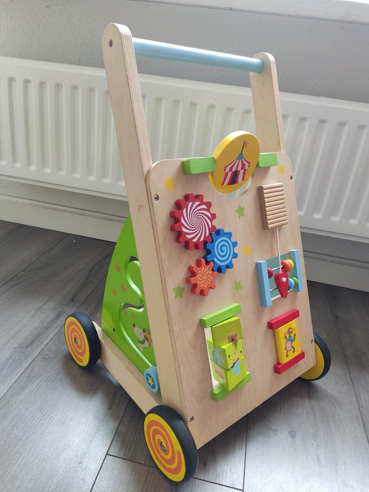 Houten loopkar, Ophalen, Gebruikt, Duw- of Trekspeelgoed