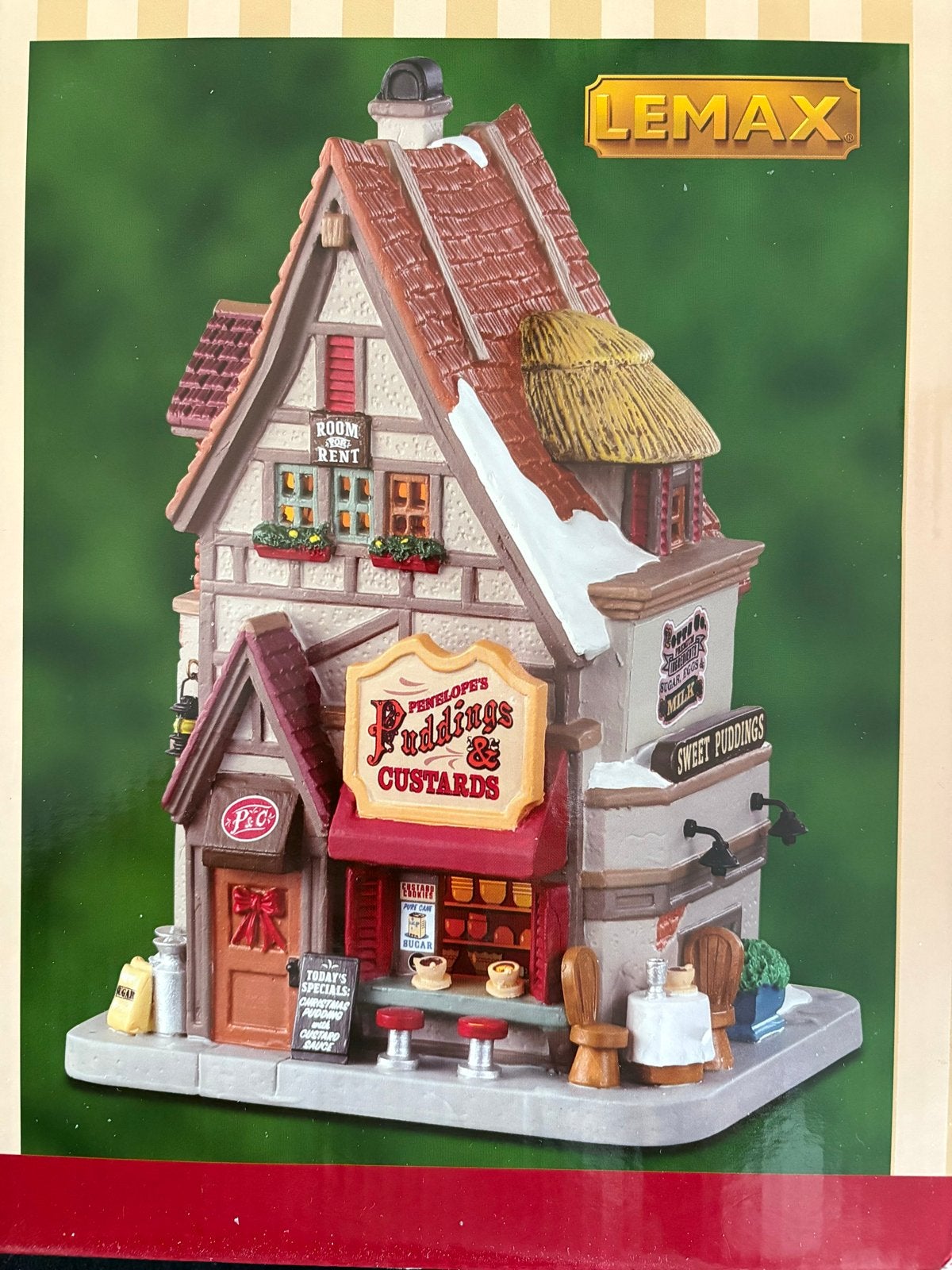 Lemax puddings & custard huisje kerstdorp, Ophalen of Verzenden, Zo goed als nieuw
