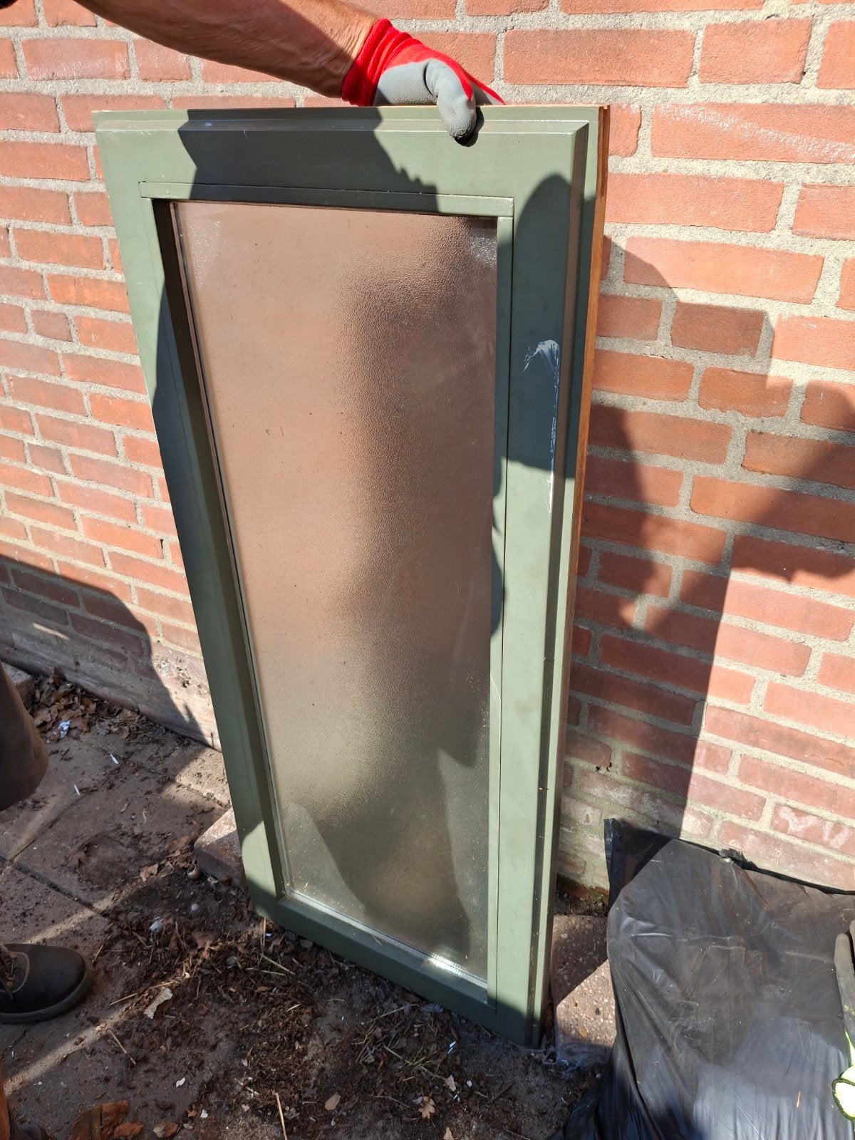 Dubbel glas raam met kozijn, Gevelraam of Ruit, Gebruikt, 80 tot 120 cm, 80 tot 120 cm