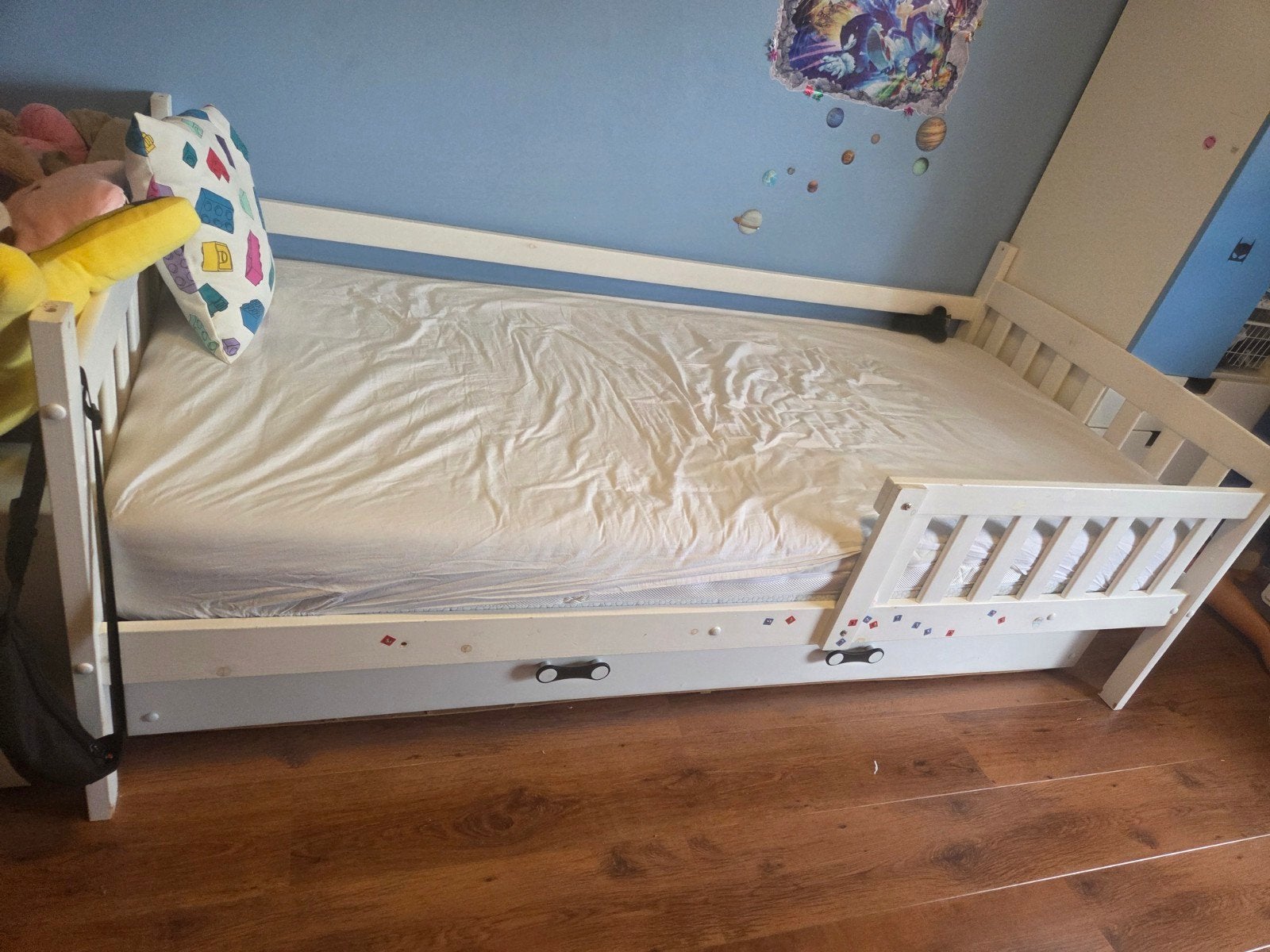 2 kinderbedden (voorheen stapelbed) - zonder matras, Ophalen, Gebruikt, 90 cm, Eenpersoons