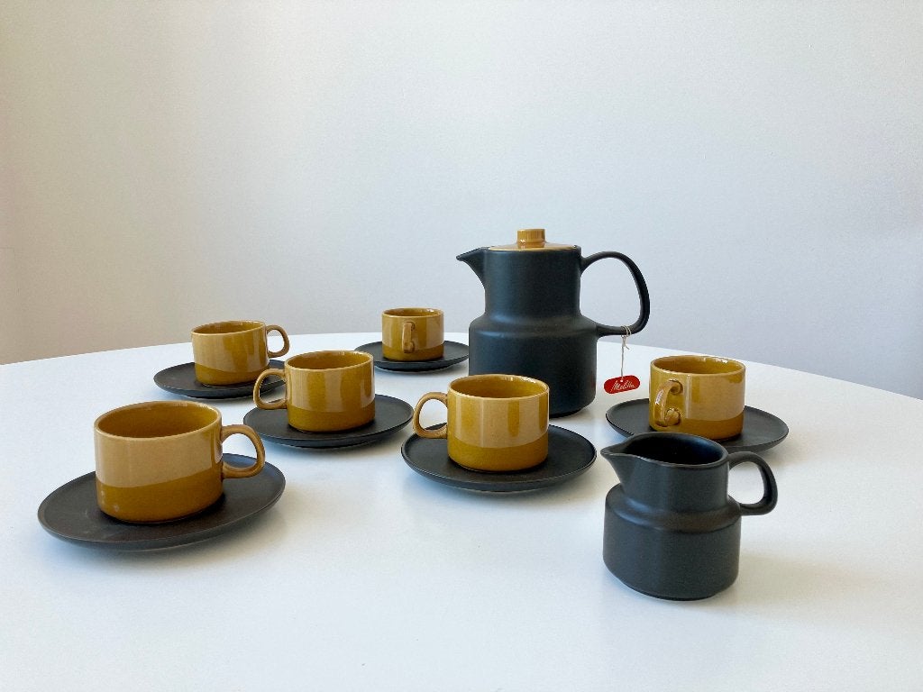Vintage Melitta Kopenhagen koffieservies retro, Keramiek, Ophalen of Verzenden, Zo goed als nieuw, Effen