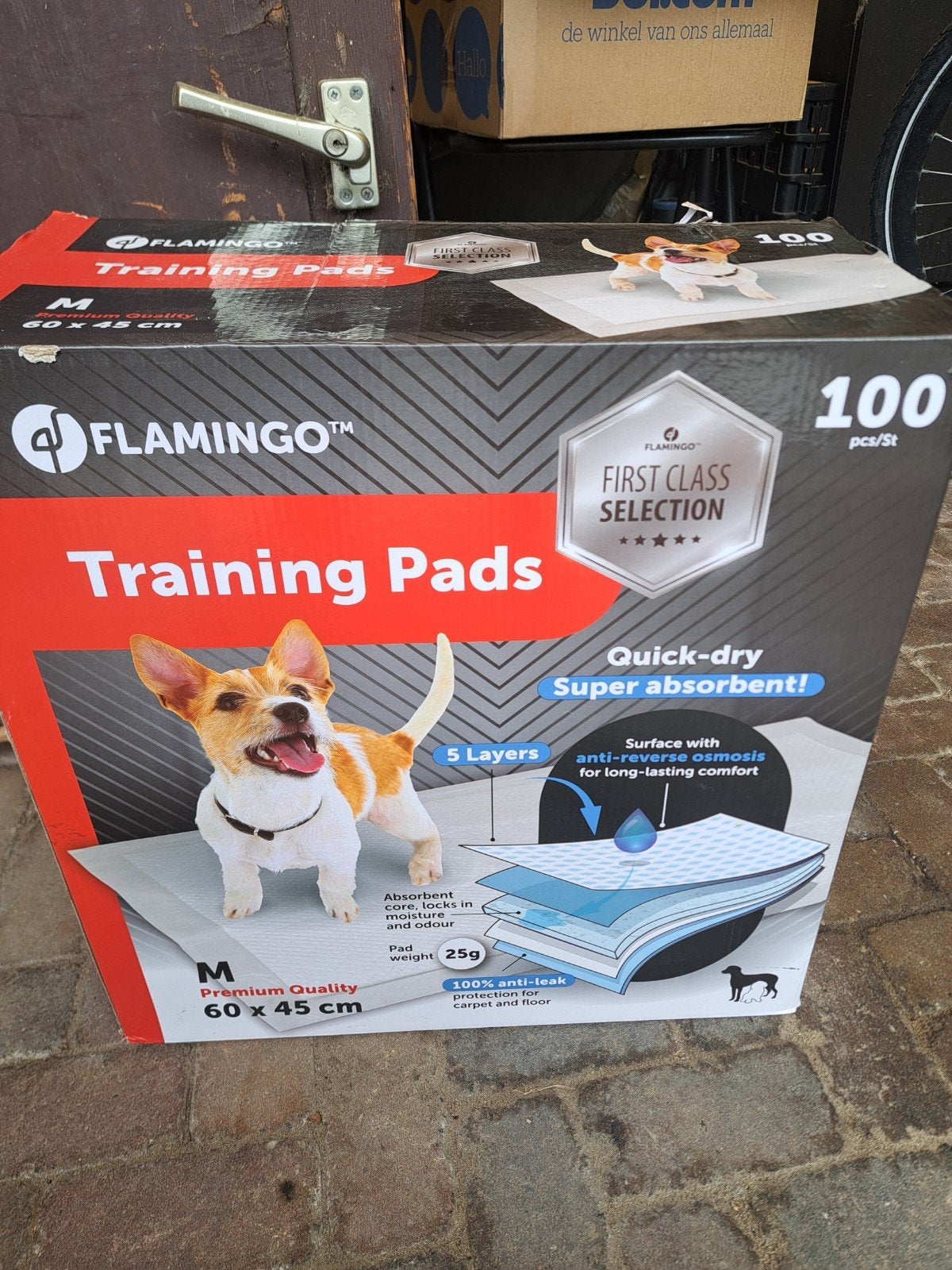 Trainingpads voor honden maat M + bak, Ophalen, Nieuw