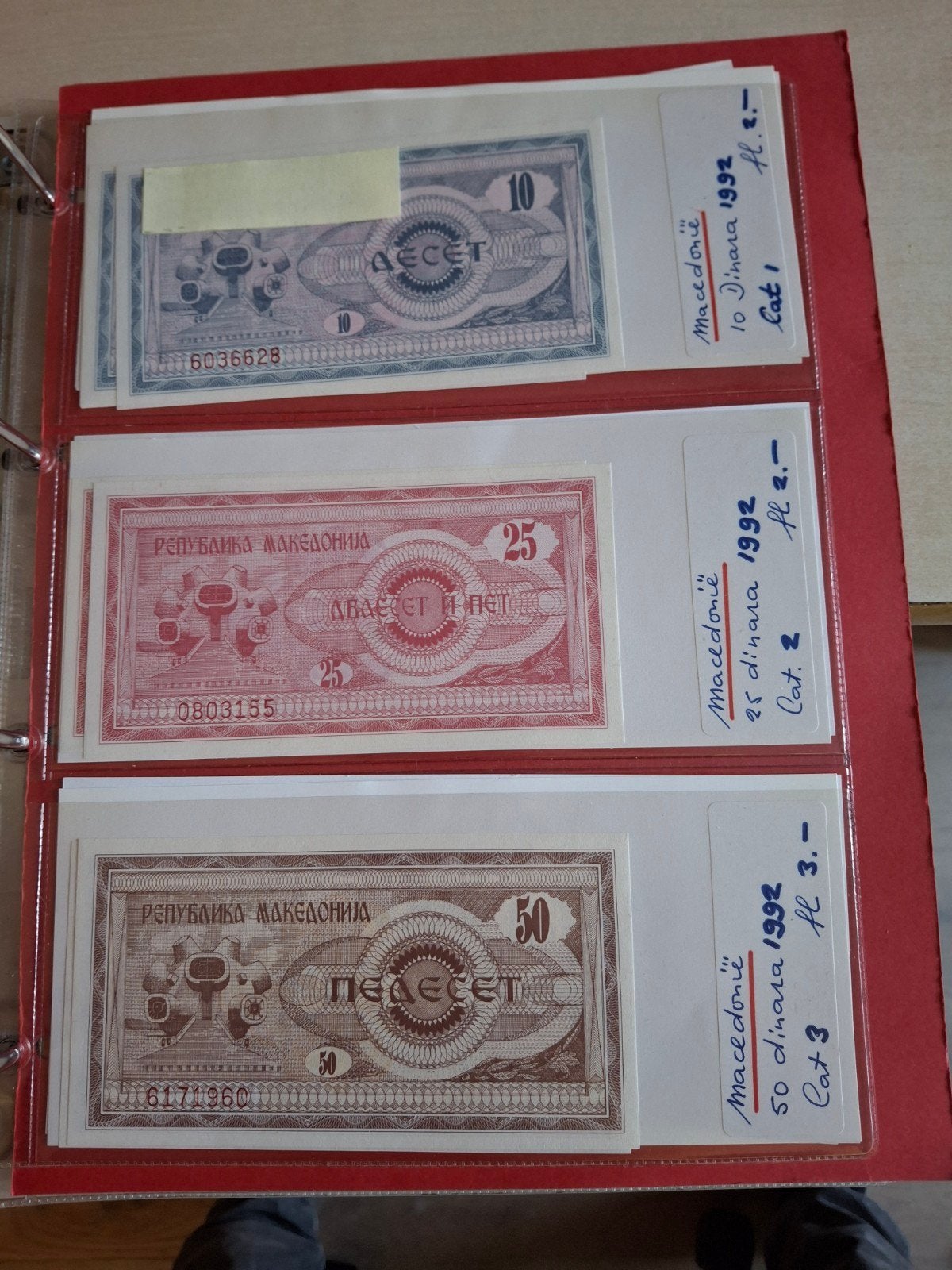 6 Macedonische bankbiljetten uit 1992 - Collectie, Ophalen of Verzenden, Overige landen, Setje