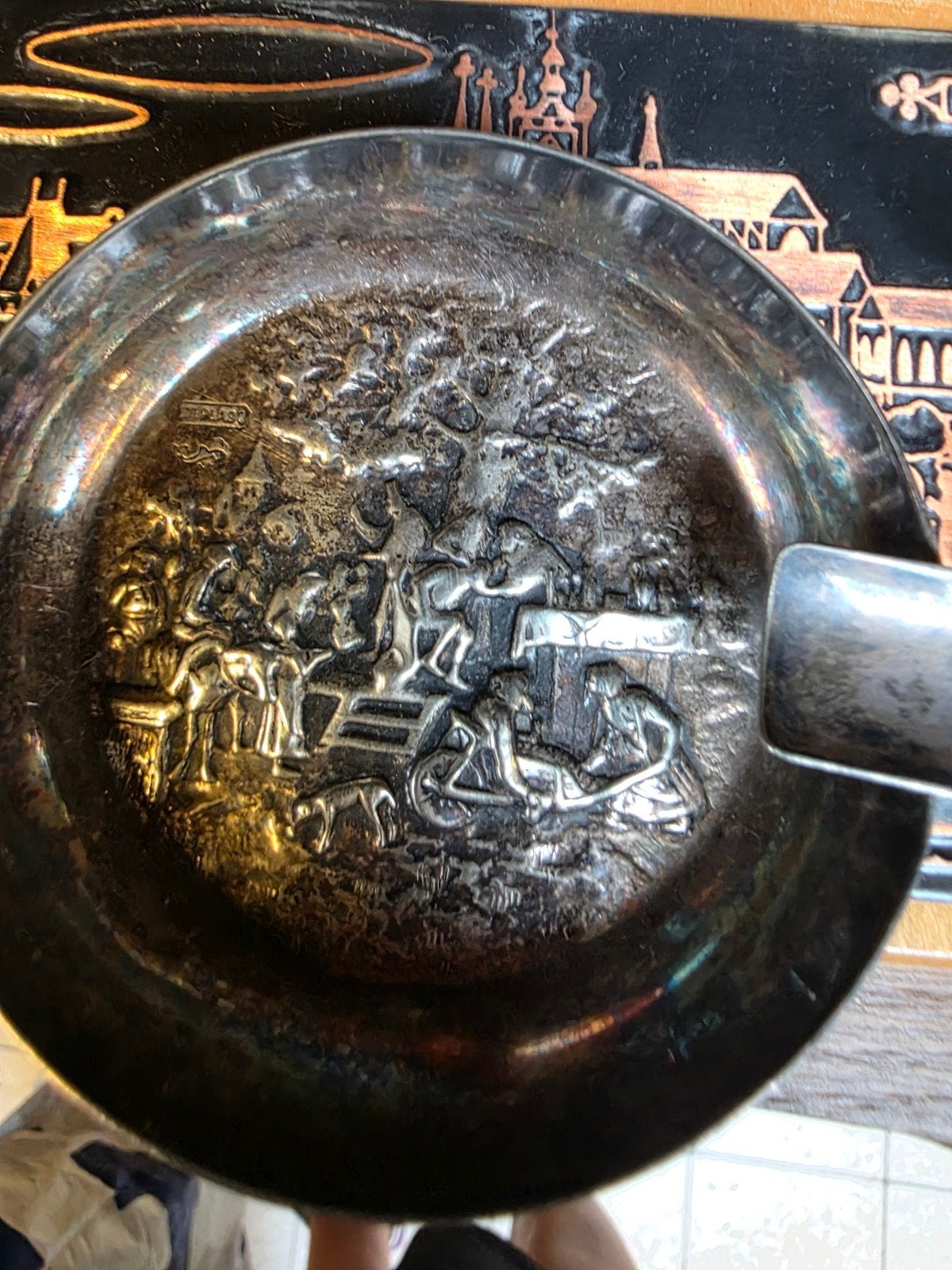 Zilveren Asbak ZILPLA 90, Ophalen of Verzenden