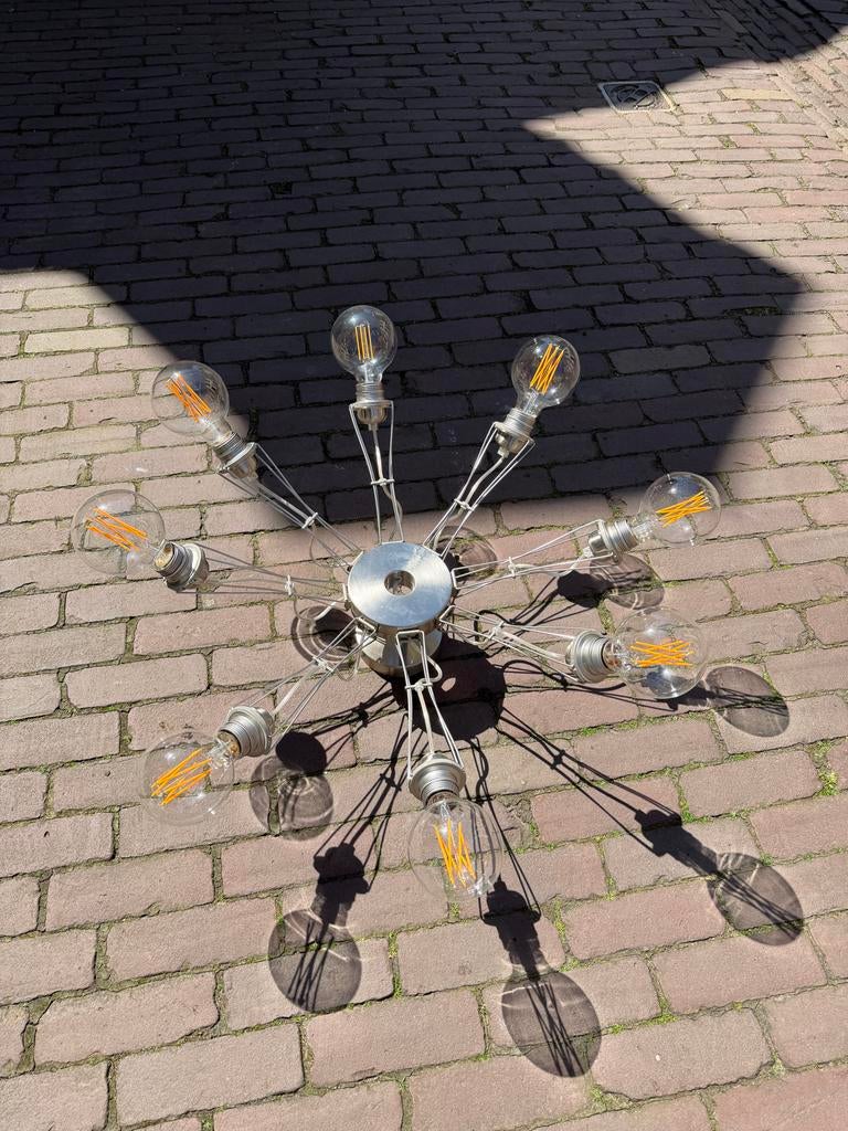 €200,-  Plafondlamp Yaacov Kaufman Otto lumina Matrix design, Ophalen, Zo goed als nieuw, Metaal