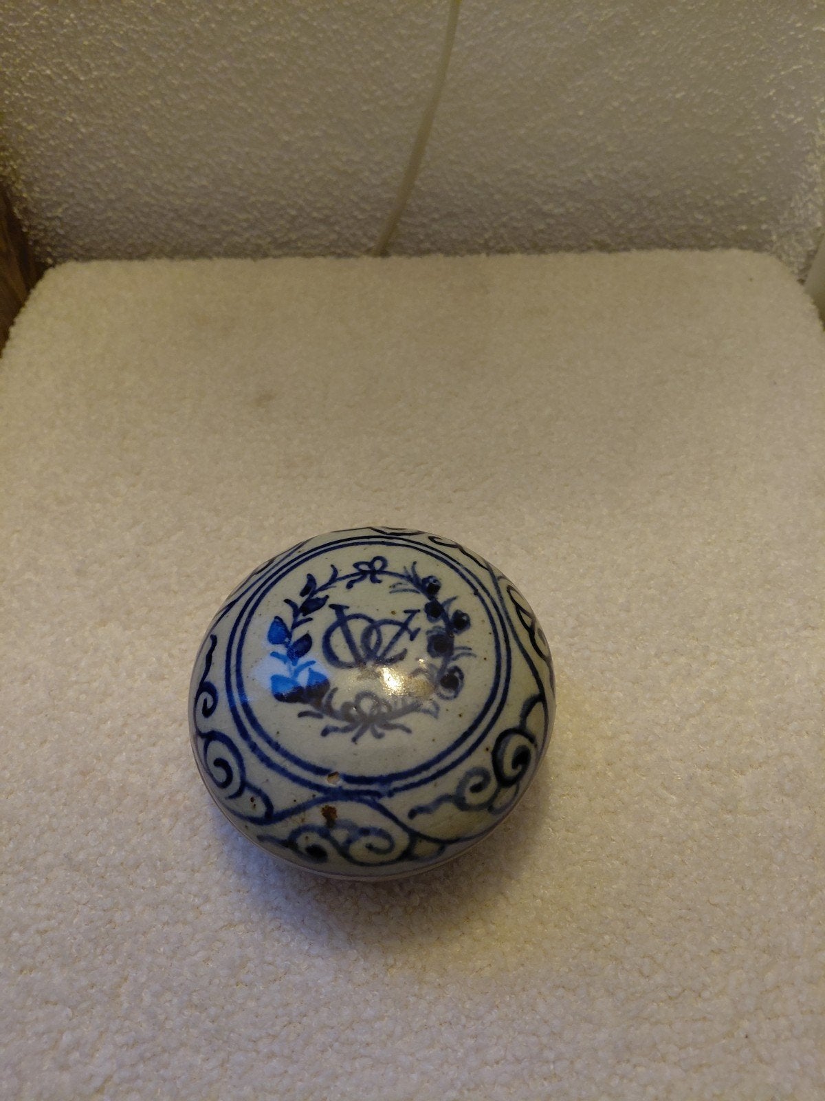 Antieke VOC Gemberpot - Blauw-wit Porselein, Ophalen of Verzenden