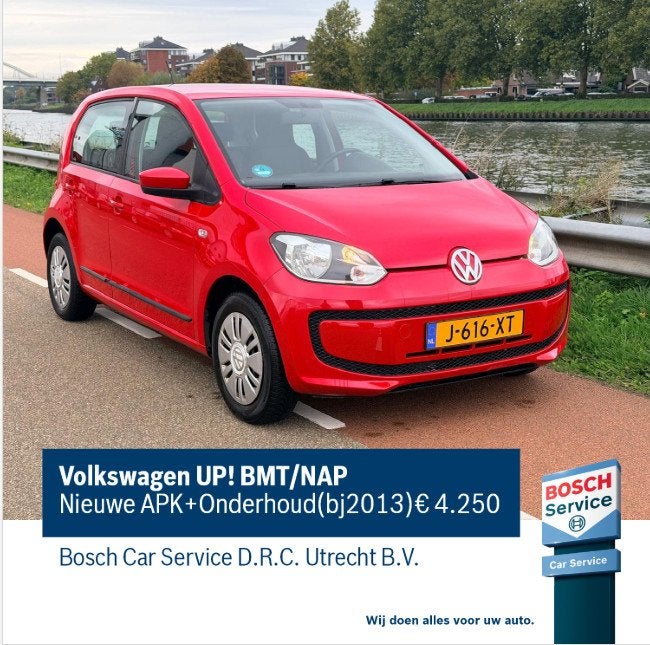 Volkswagen up! BMT/NAP Nieuwe APK+Onderhoud(bj2013), Auto's, Keurmerk '100% Onderhouden', 12 maanden, Gebruikt, Up!