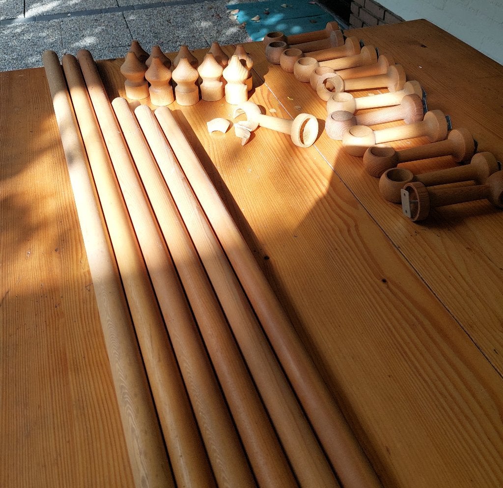 IKEA gordijnroede, IKEA, Ophalen, Gebruikt, Hout