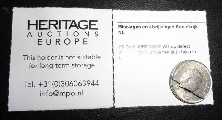 Munt misslag kwartje 1966, Postzegels en Munten, Munten | Nederland, Verzenden, Koningin Juliana, 25 cent, Losse munt