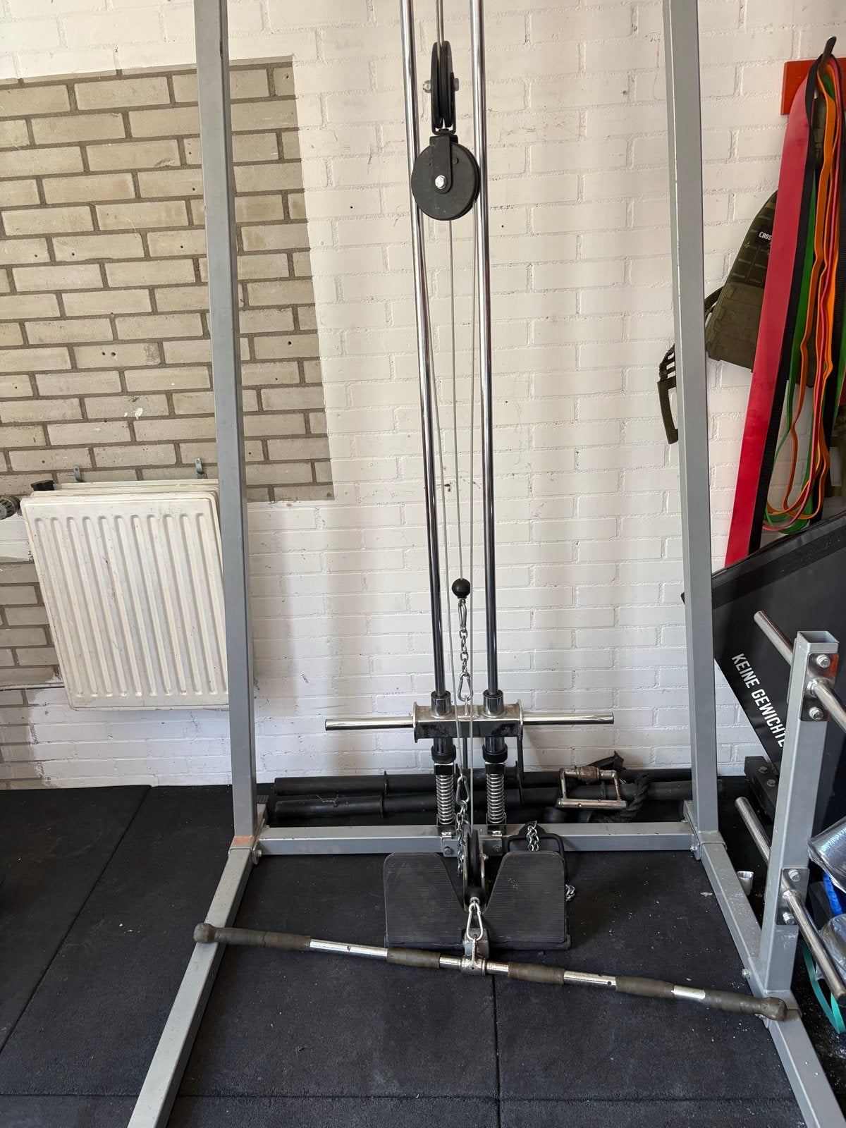 Smith machine met high en low pulley, Ophalen, Benen, Gebruikt, Krachtstation