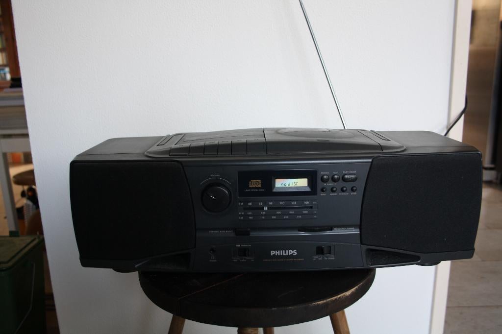 PHILIPS AZ8030 Portable CD-Radio-Cassette-Recorder, Ophalen of Verzenden, Gebruikt, Radio, Met cd-speler