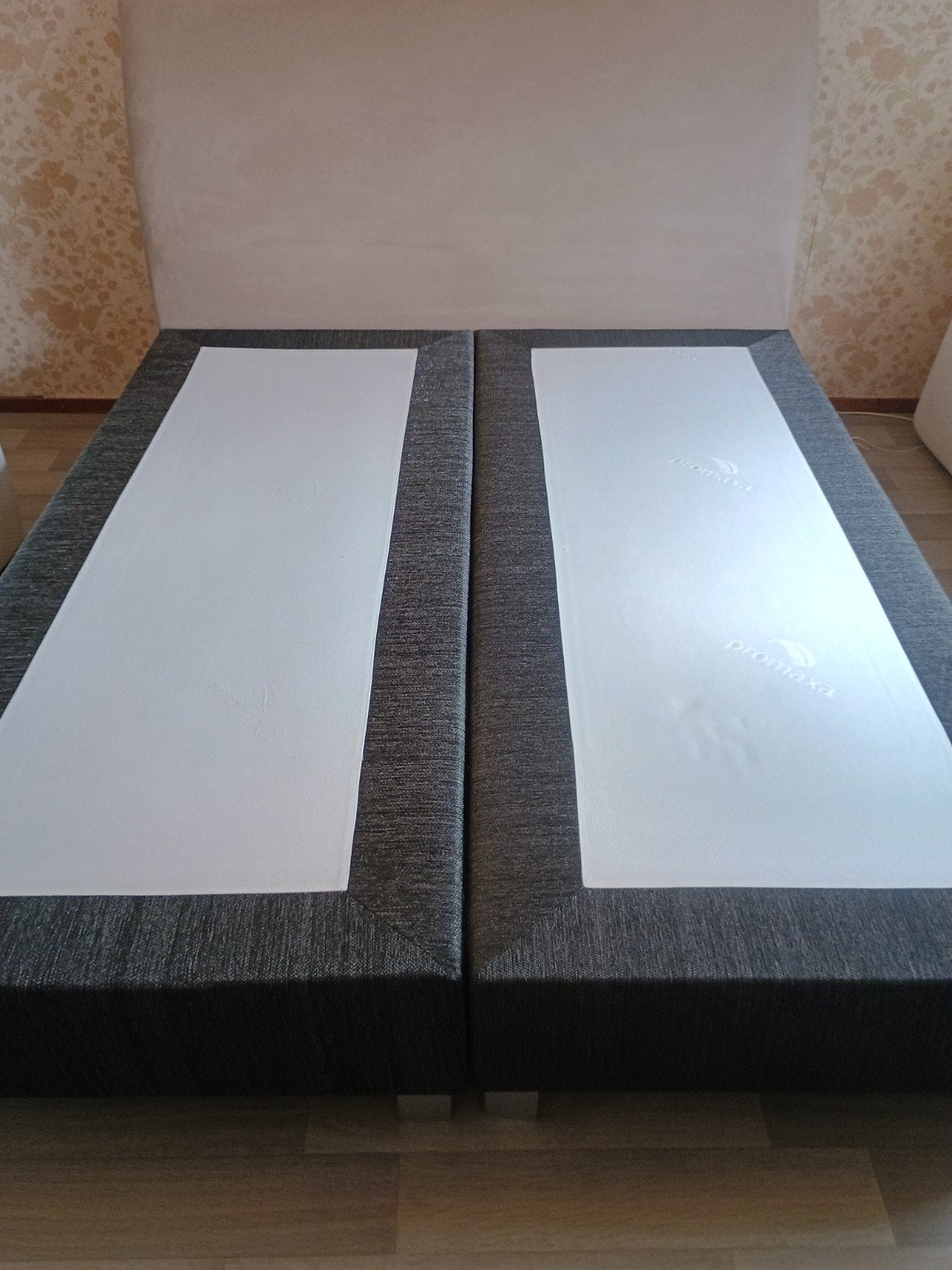 Boxspring 160x200 Antracietgrijs, Ophalen, Tweepersoons, Zo goed als nieuw, 200 cm