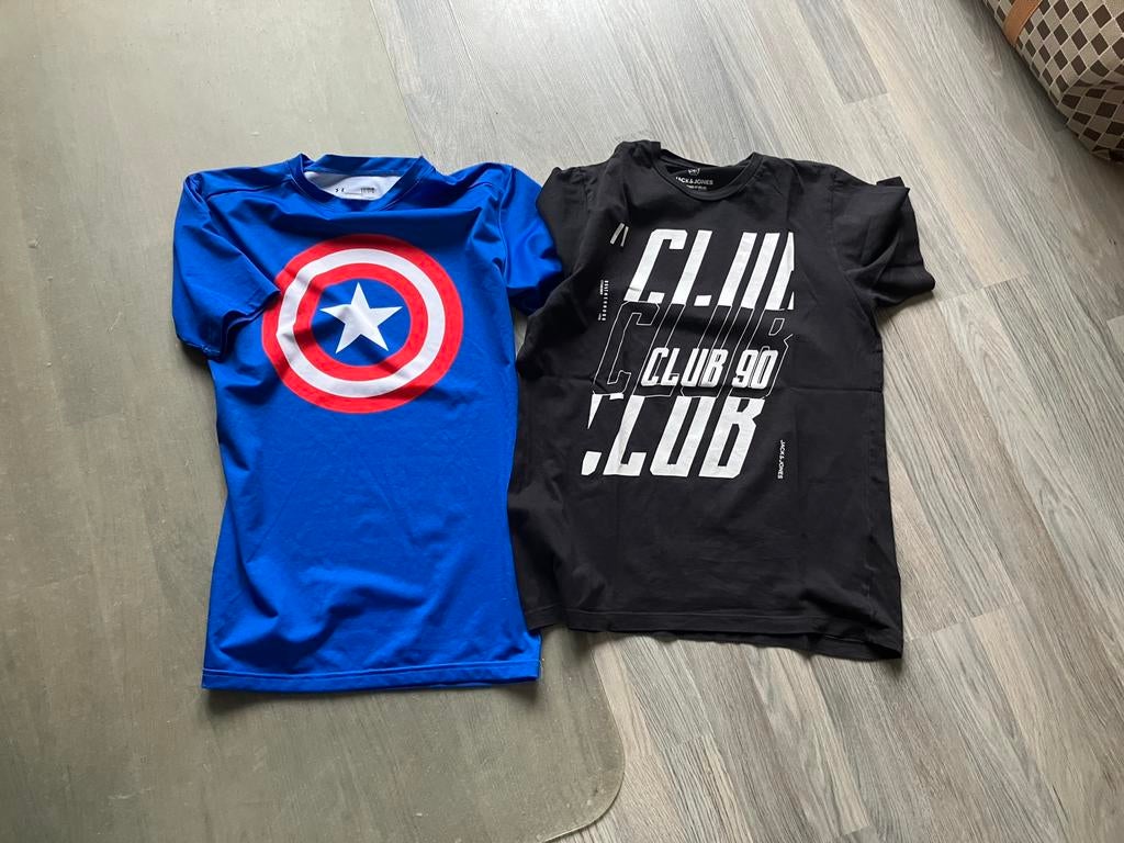 2 leuke t-shirts Petrol en Under Amour mt 164 koopje, Kinderen en Baby's, Kinderkleding | Maat 164, Ophalen of Verzenden, Zo goed als nieuw