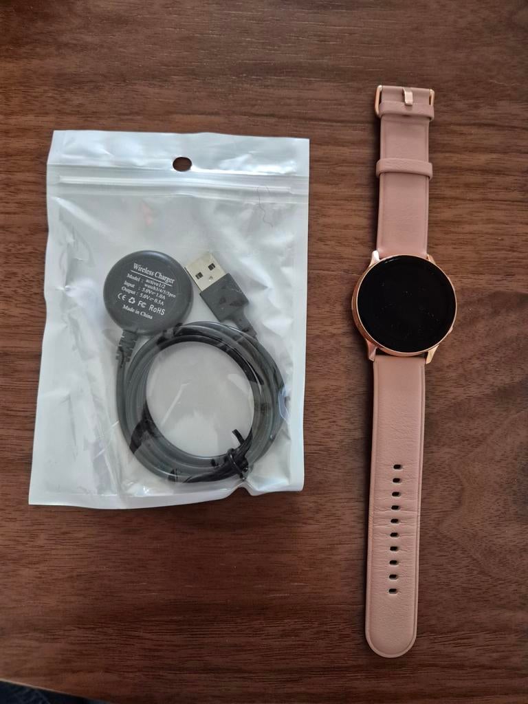 Samsung Galaxy Watch Active - Roze/Goud met Oplader, Verzenden, Zo goed als nieuw, Samsung, Roze