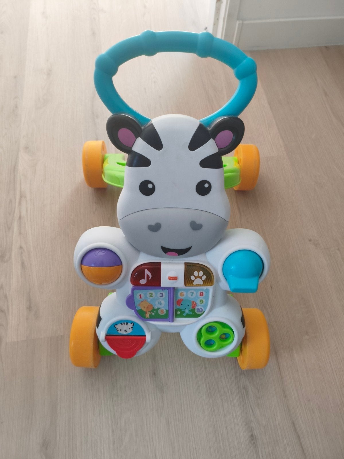 Fisher-Price Zebra Loopwagentje met geluid in het FRANS, Ophalen, Gebruikt, Overige typen, Met wieltjes