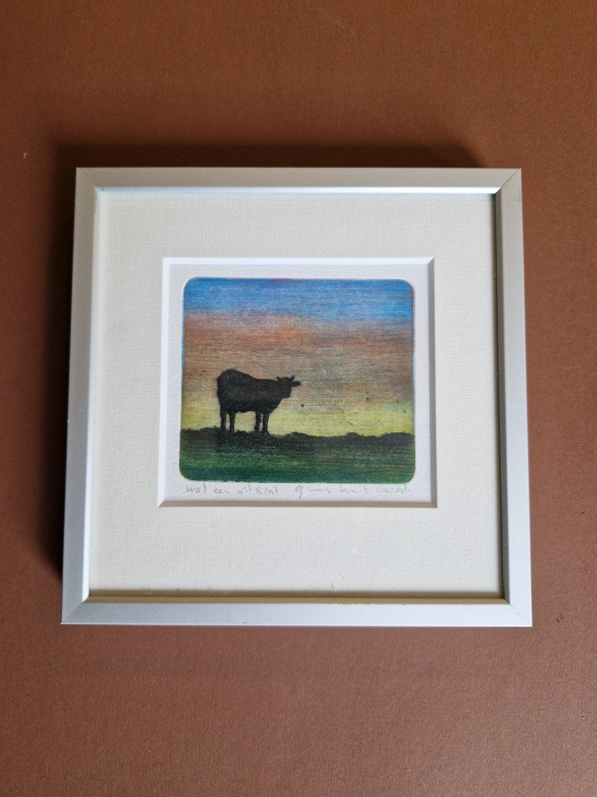 Guus Kuit, originele Kleurets (Oplage 1/40) Ingelijst, Ingelijst, Ets, Flora en Fauna, 2000 tot heden