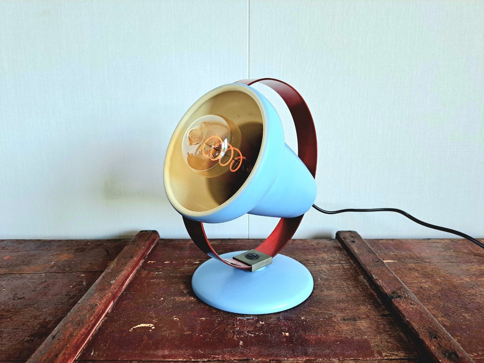 Gerestaureerde Vintage Philips Infraphil Tafellamp, Ophalen of Verzenden, Minder dan 50 cm