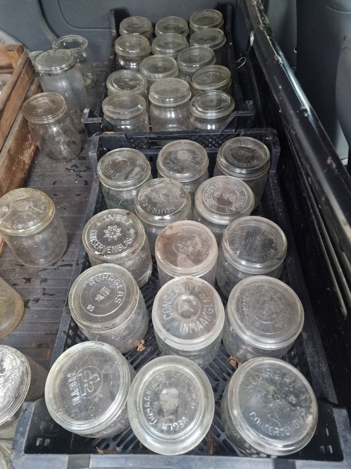 Weckpotten: 1 Liter, per stuk, div.merken, geen "weck", Antiek en Kunst, Ophalen of Verzenden