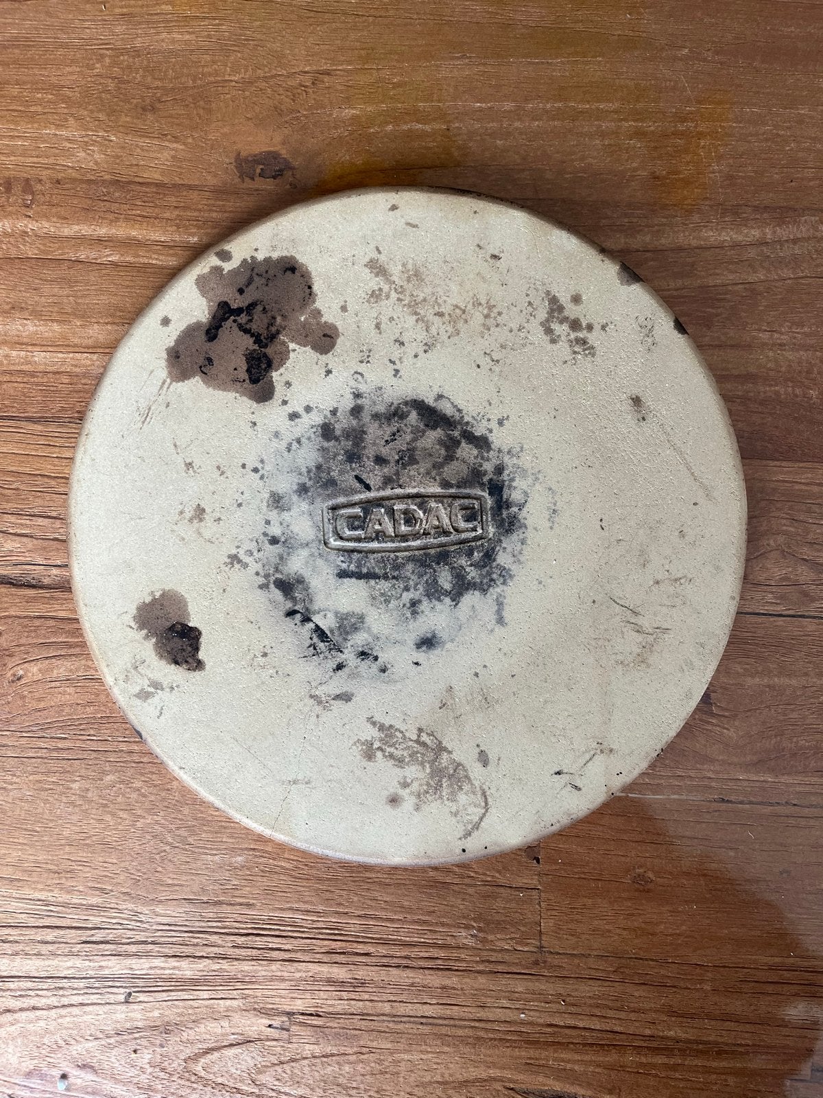 Cadac Pizzasteen 25cm, Ophalen of Verzenden, Gebruikt, Steen/keramiek, Beige
