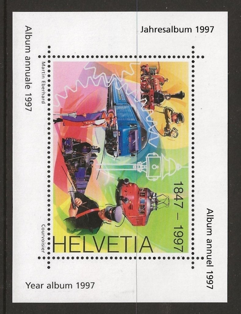 Zwitserland vignet uit jaarboek 1997, postfris, Ophalen of Verzenden, Postfris