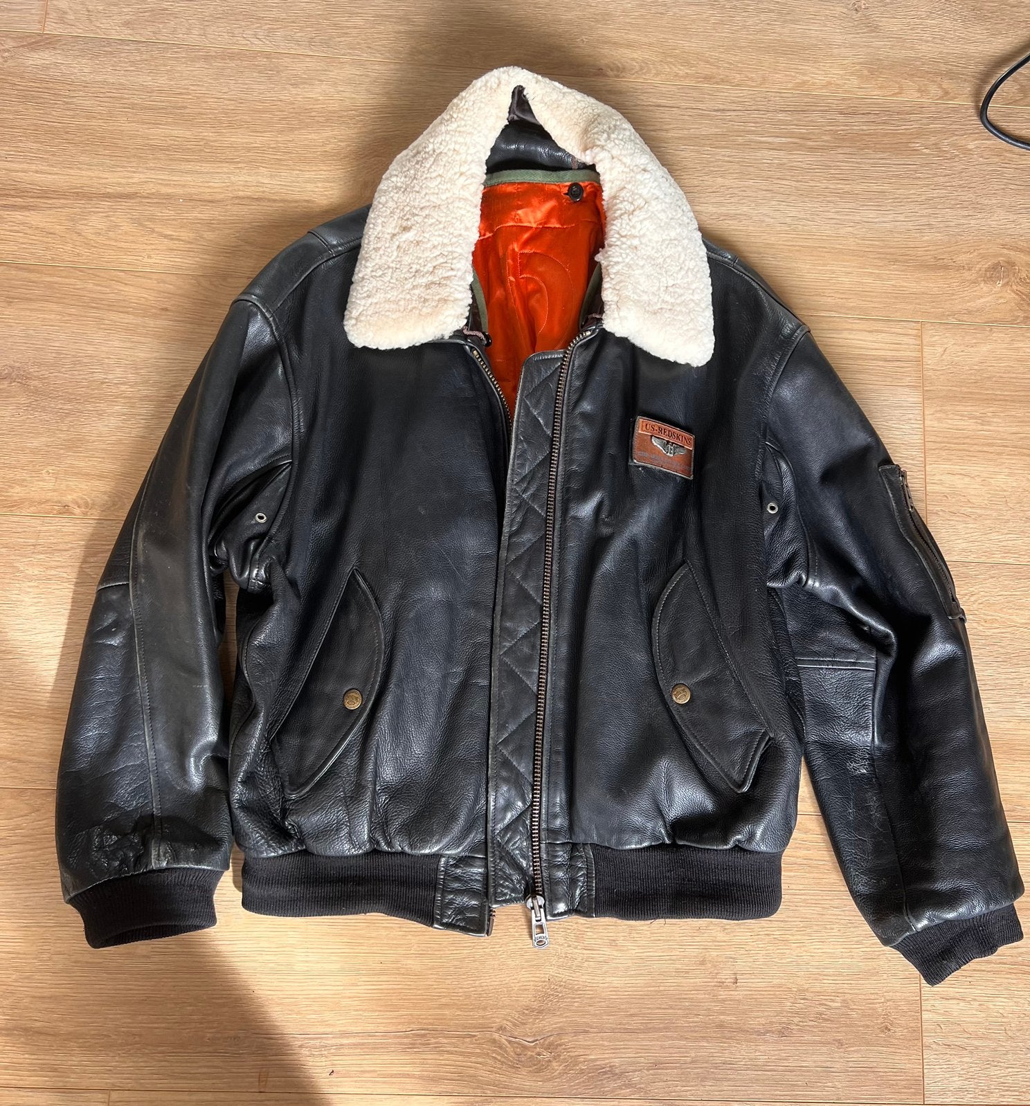 Red Skins piloten Jack XL, Kleding | Heren, Verzenden, Zo goed als nieuw, Maat 56/58 (XL), Wit