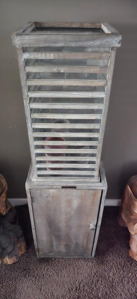 Long River Island, windlicht/kast eyecatcher 2 stuks, Huis en Inrichting, Ophalen, Zo goed als nieuw, 25 tot 50 cm, 150 tot 200 cm