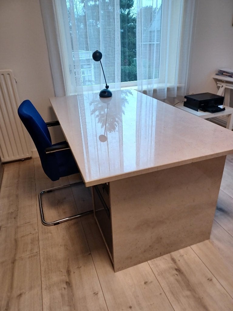 marmeren Gispen bureau, Ophalen, Gispen, Gebruikt, 180 cm