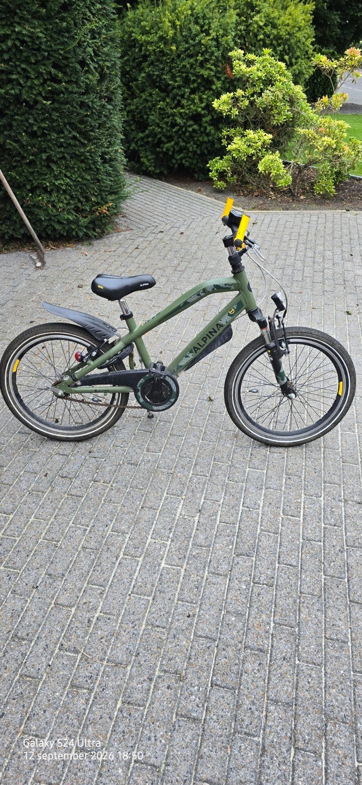 Alpina kinderfiets 20 inch - Zo goed als nieuw, Ophalen, 20 inch of meer, Gebruikt, Velgrem