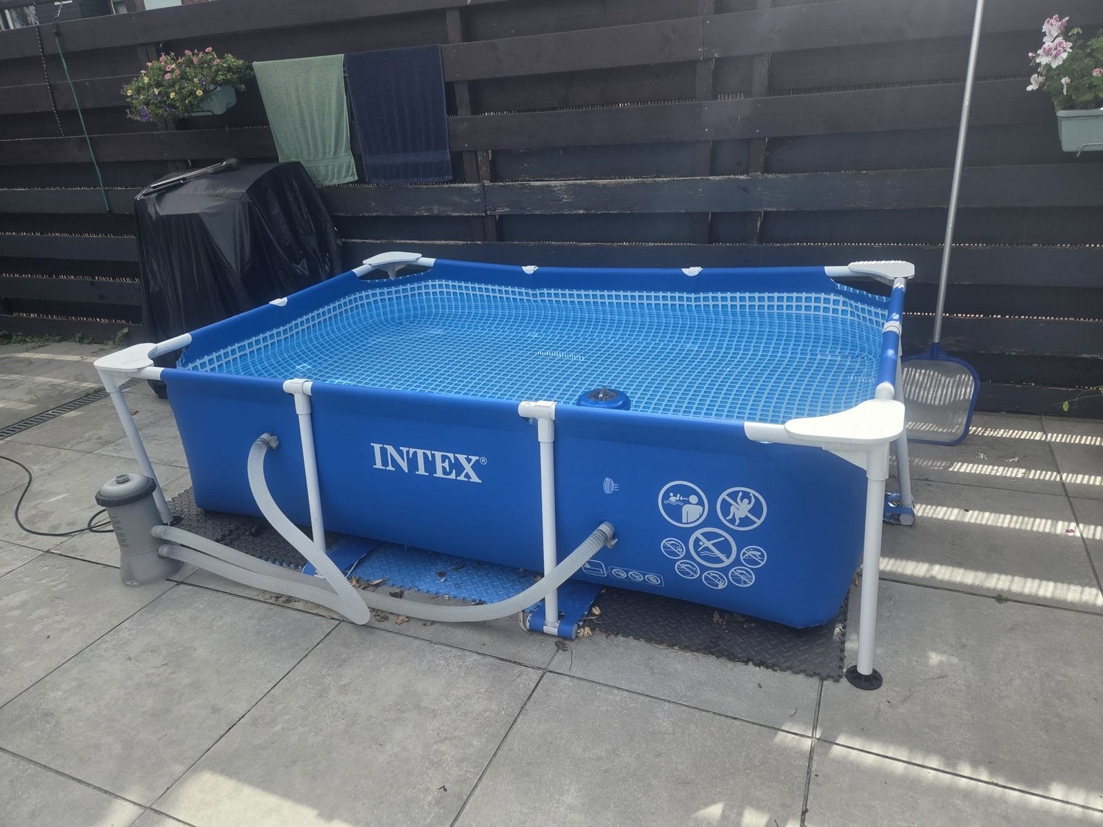 Intex opzetzwembad 220x150x60cm, Ophalen, Minder dan 80 cm, Rond, 300 cm of meer