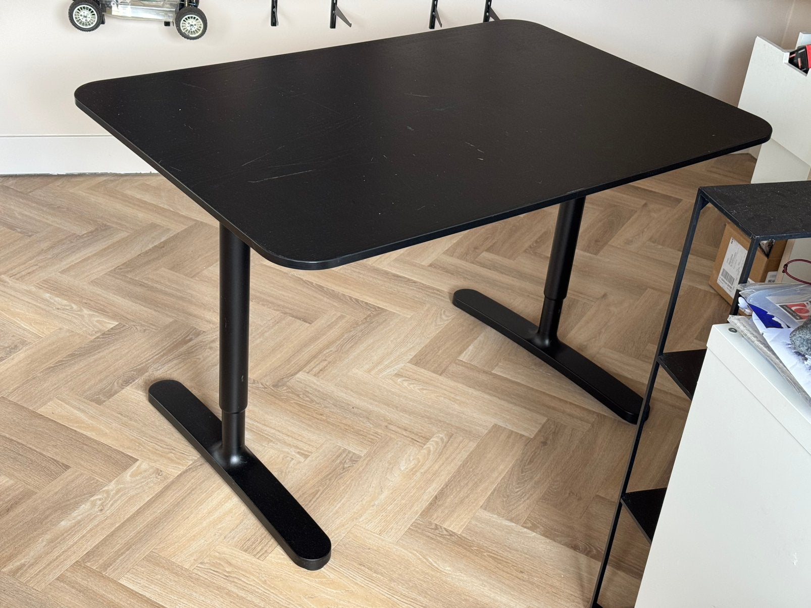 Ikea Bekant 19240 bureau 120x80 hoogte verstelbaar gebruikt, Huis en Inrichting, Bureaus, Ophalen, Gebruikt, Spaanplaat of MDF