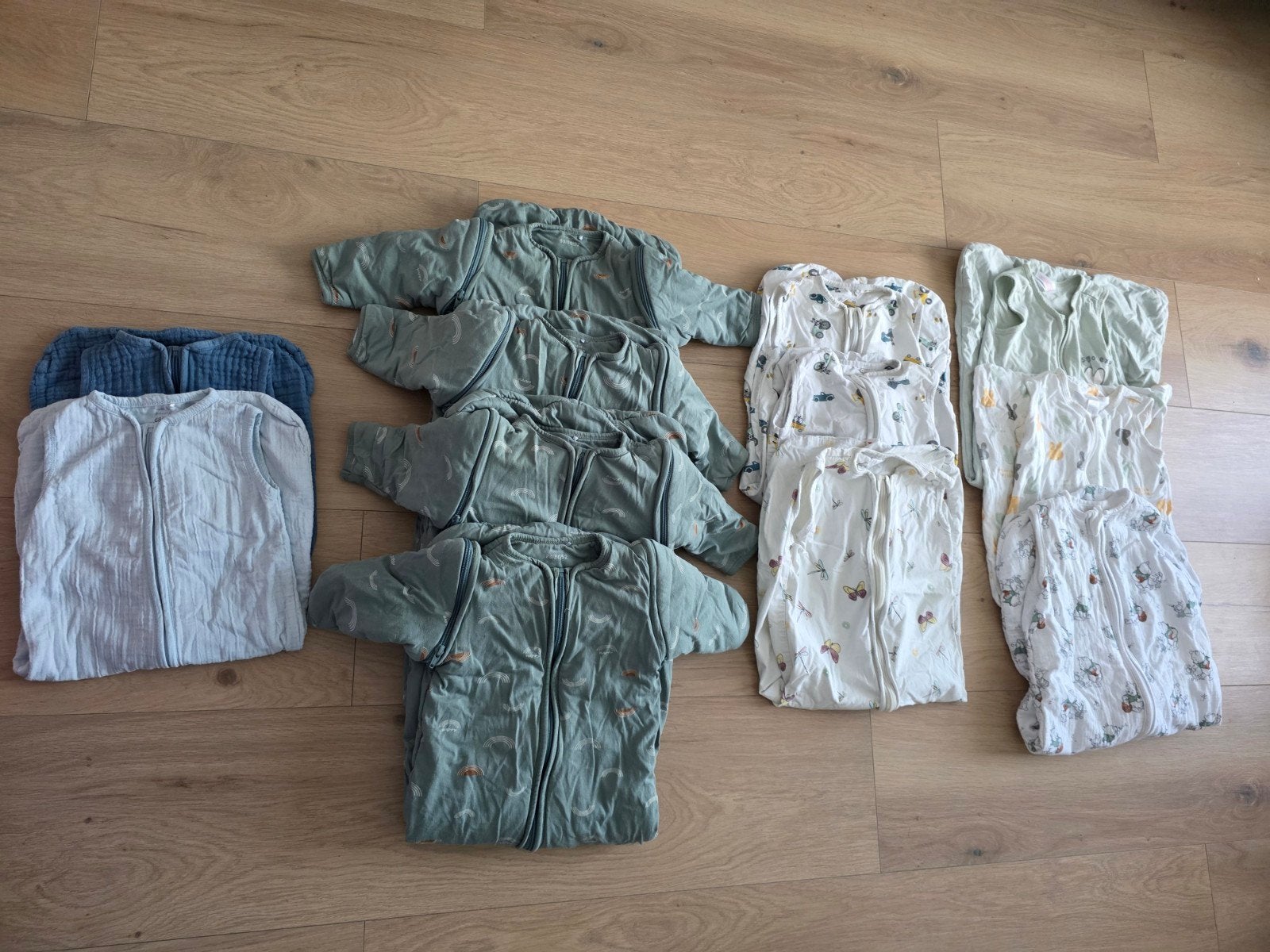 9x kinderslaapzak Prenatal mt 68 tm 92  en 3x slaapzak mt 90, Kinderen en Baby's, Ophalen of Verzenden, Groen, Slaapzak, Prénatal
